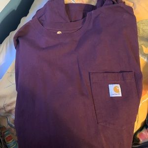 Carhartt Maroon Long Sleeve Tee